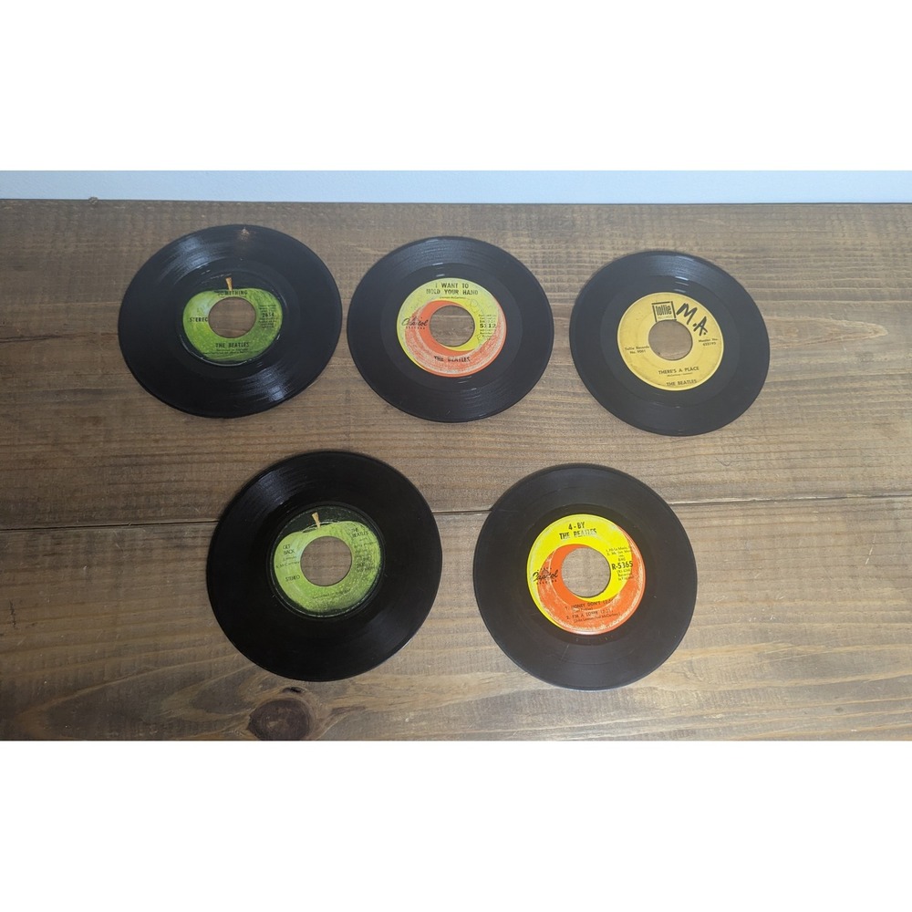 The Beatles 45 RPM Vinyl Record Lot of 5 Apple Tollie Get Back Twist Shout